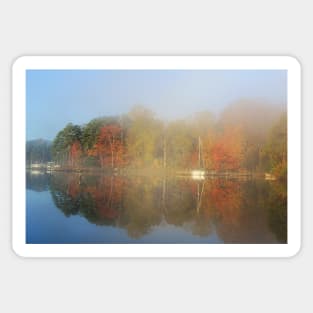 Fog and Fall Colors Sticker